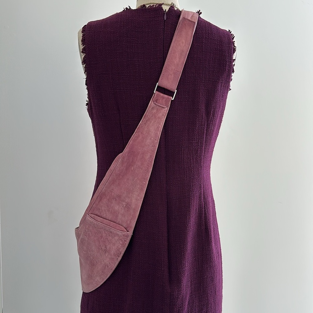 Sash Purple Leather crossbody bag - Picture 3 of 5
